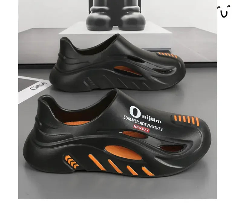 Mens Summer Beach Flip Flops EVA Sole Outdoor Casual