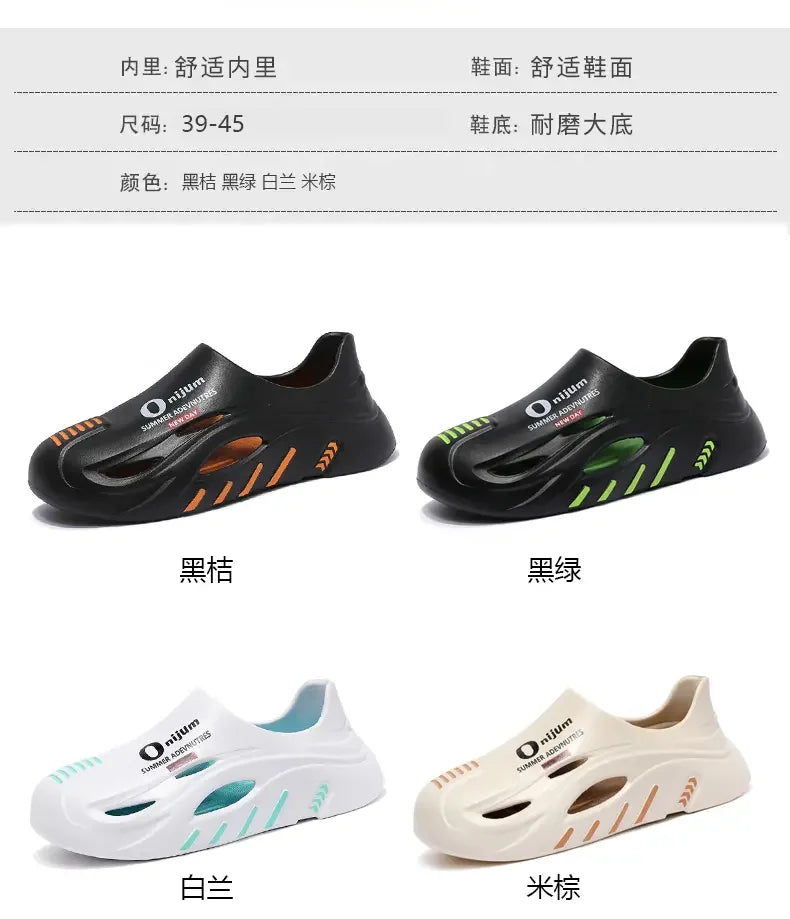 Mens Summer Beach Flip Flops EVA Sole Outdoor Casual