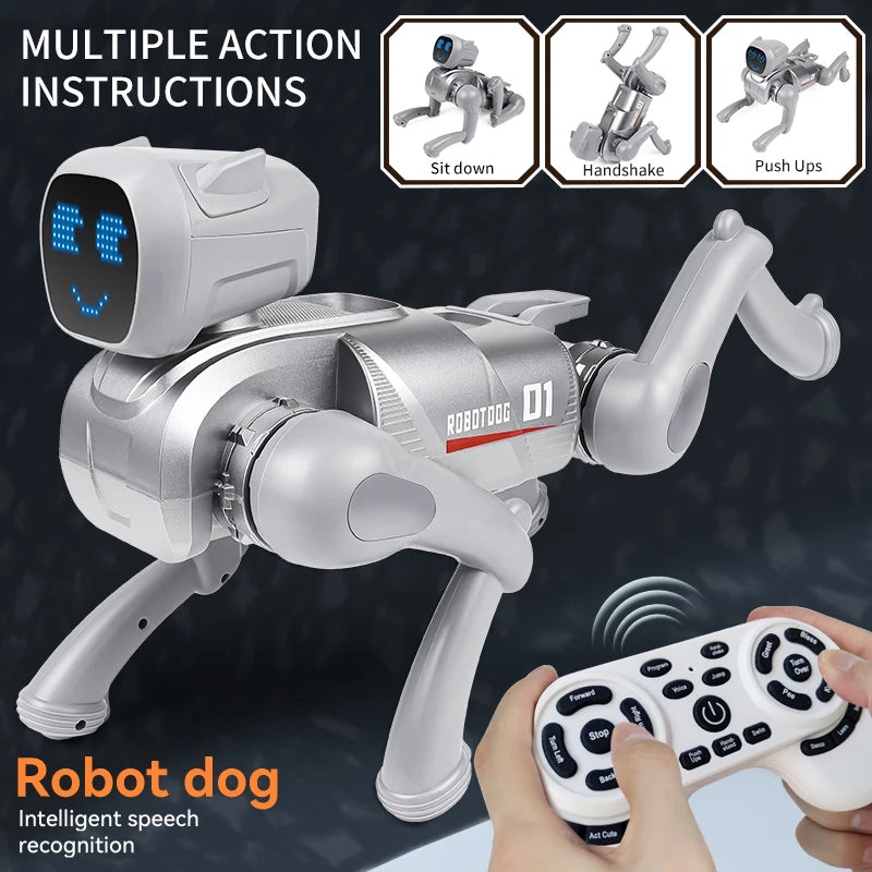 New model robot dog, intelligent remote control, children's remote control toy, stunt mechanical pet dog, children's gift