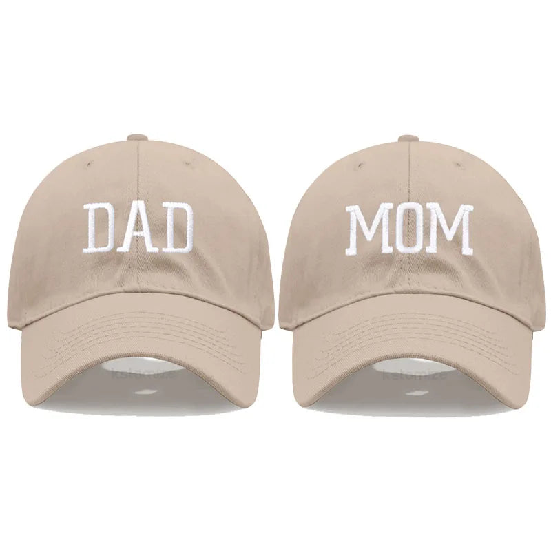 DAD MOM Embroidery Pure Cotton Men's Baseball Cap For Man  Womne's Fashion Sport Golf Caps Sun Hat Dropshipping