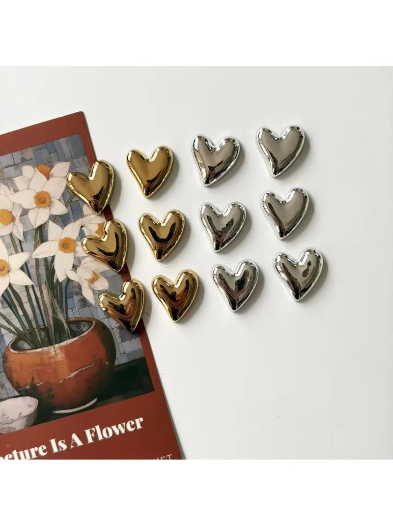 6 /12Pcs Heart-shaped Fridge Magnets, Cute Little Hearts, Decorative Stickers, Home Kitchen, Office Whiteboard Decorative Gifts