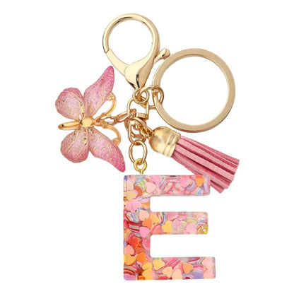 Alphabet Letter Keychain Universal Unisex Car Key Ring Gift