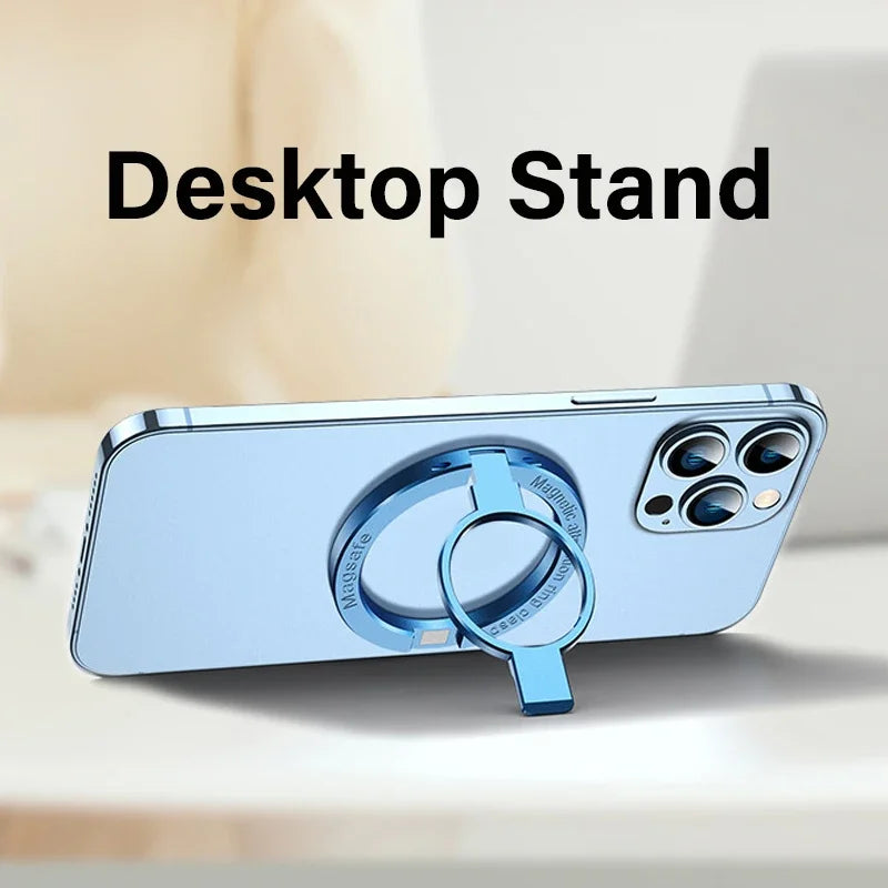 Magnetic Ring Phone Stand series Alloy Desk Buckle Holder Magsafe Foldable Removable Mobile Phone Bracket for iphone 15 14 13 12