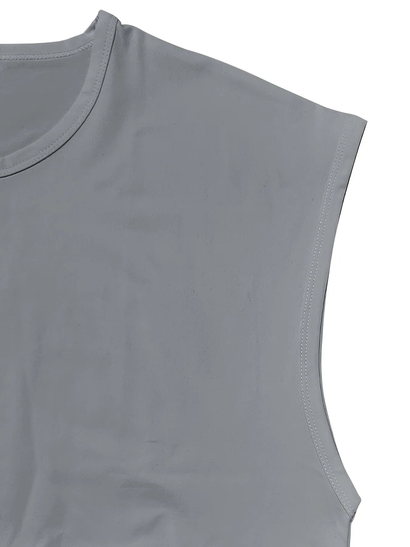 Men'S Summer Solid Color Sleeveless Tank Top Breathable Suitable for Casual Sports Versatile Style