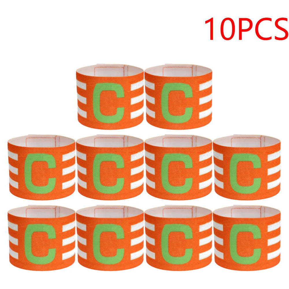 1-10pcs Leader Competition Armband Breathable Soccer Player Captain Group Armband Clear Icon Capitan Band For Football Captain
