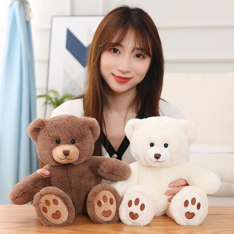 25/35CM Kawaii Teddy Bear Plush Pillow Toys Lovely Bow-Knot Bears Toys Stuffed Soft Animal Dolls Xmas Valentine Gift