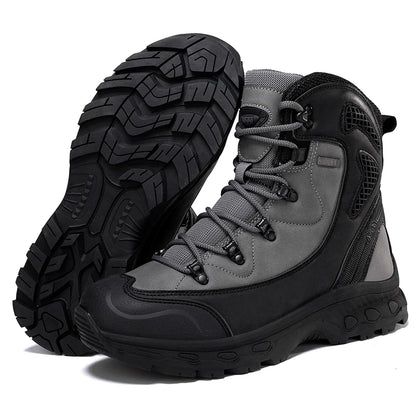 Men's Waterproof Leather Work Boots Non Slip Lightweight Breathable Ankle Boots