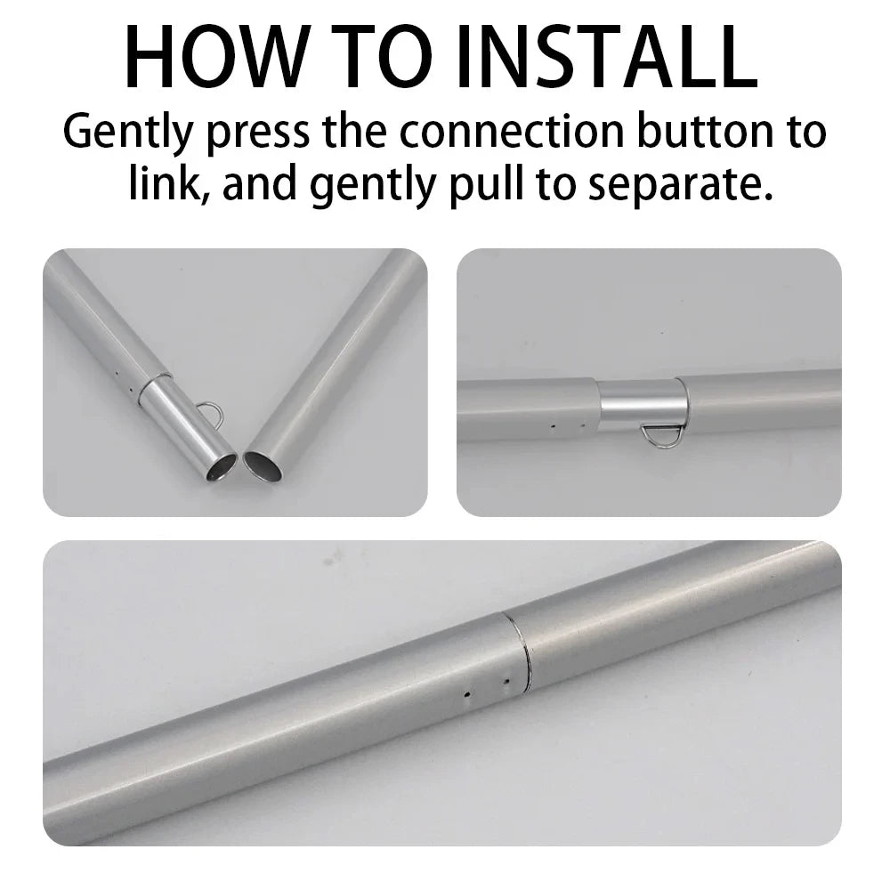 Car Side Awning With Suction Cup Anchors Black Waterproof UV Tent Shade