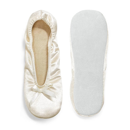 Women Ballet Flats Indoor Lightweight With Soft Foam Insole Bow Knot