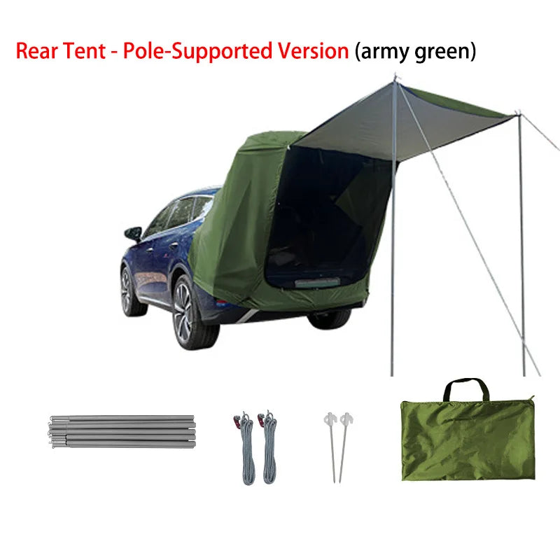 Car Rear Extension Tent With Canopy For Outdoor Camping