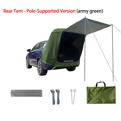 Car Rear Extension Tent With Canopy For Outdoor Camping