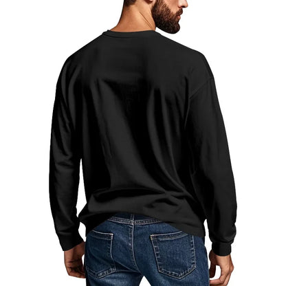 Men's Slim Fit Crew Neck Long Sleeve T Shirt Polyester Broadcloth