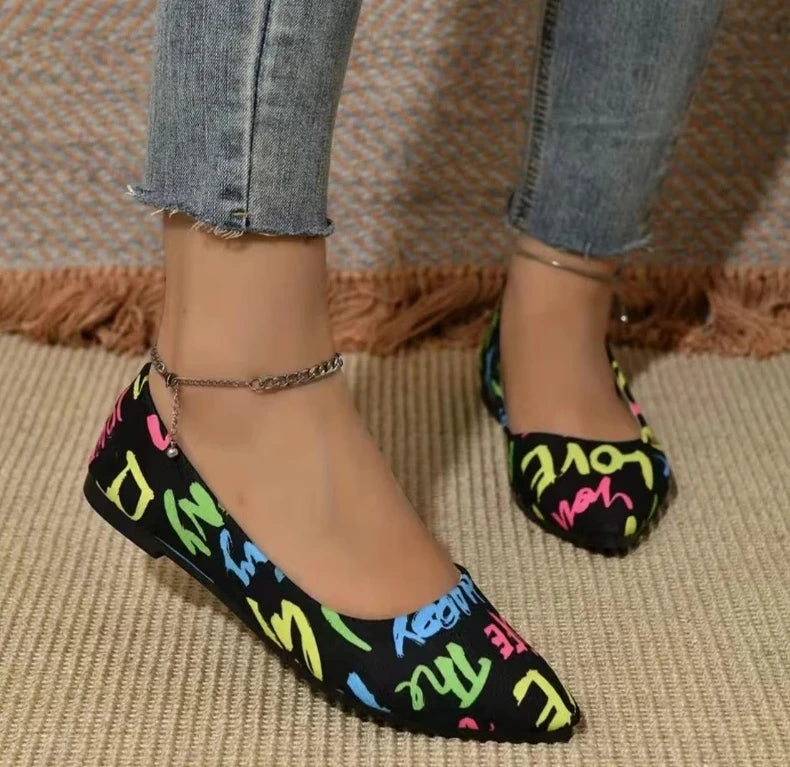 New Arrival 2024 Women Pointed Toe Beautiful and Fashion Summer Shoes Flat Ballerina Comfortable Casual Women Shoes