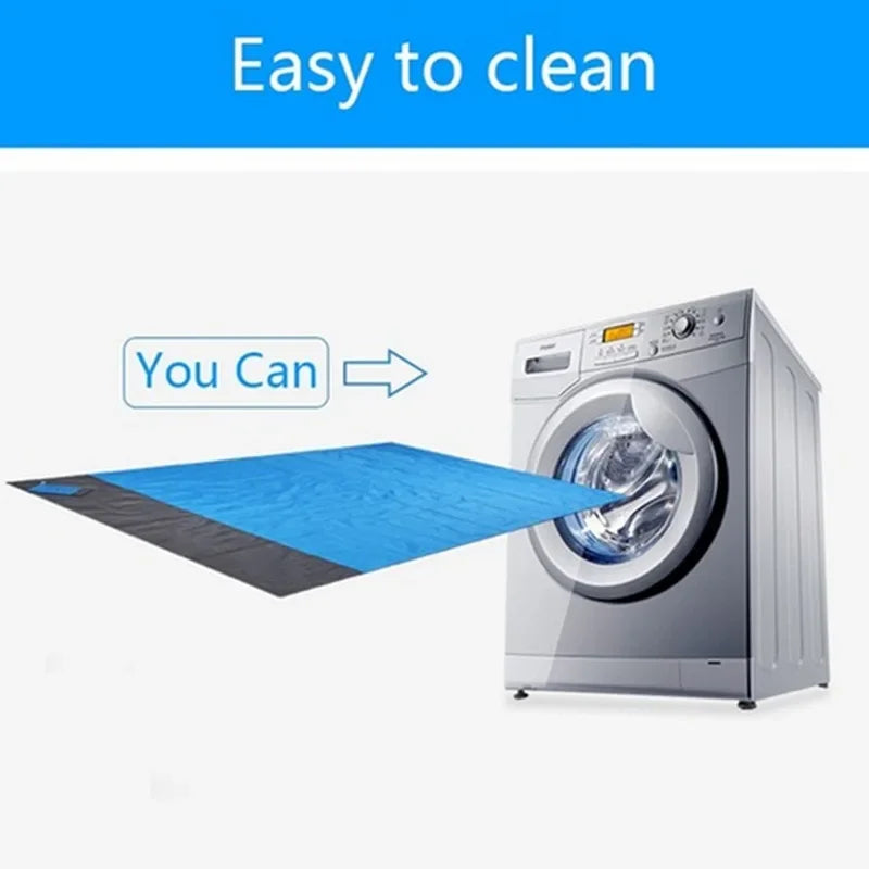 Waterproof Pocket Beach Mat Folding Beach Blanket Camping Mat Lightweight Lightweight Mat Outdoor Picnic Mat