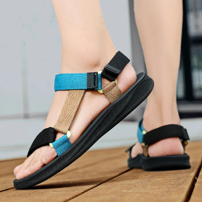 Men's Sandals Arch Support, Antiskid, Open Toe, Fabric Upper, Rubber Outsole