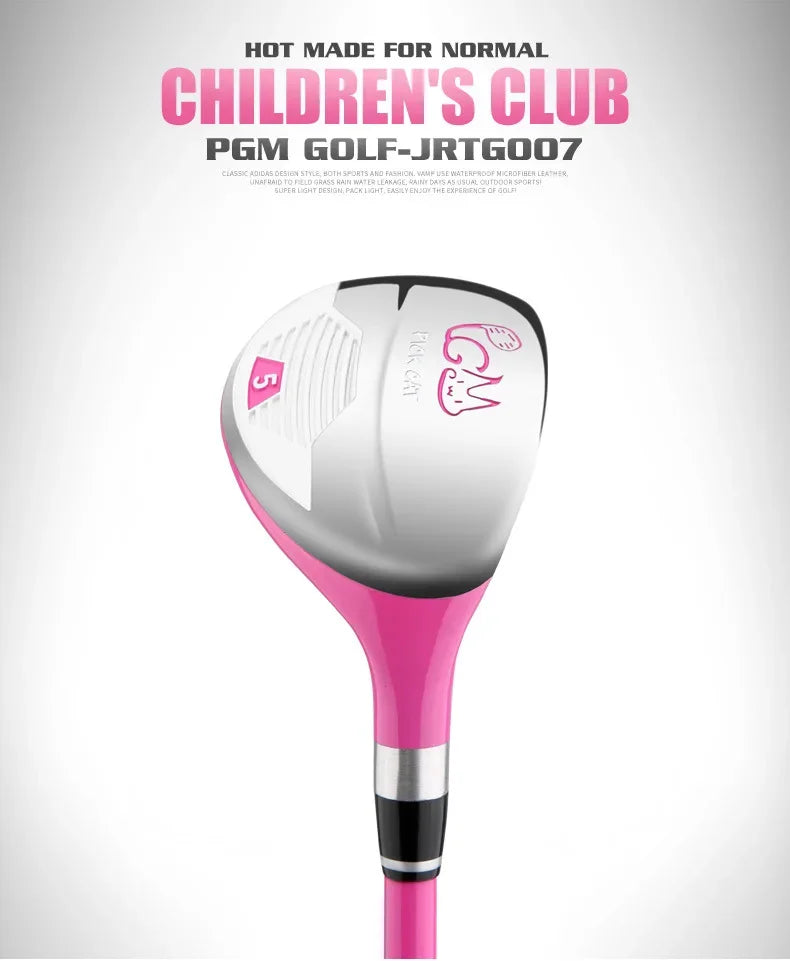 PGM 3-12 Years Old Kids Golf Club Set Children's Boy Girl Beginner's Golf Training Wood Iron Swing Putter Bag Gift JRTG007