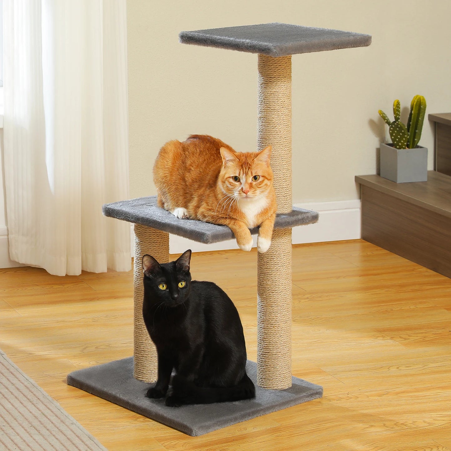 Indoor Cat Tree & Tower with Scratching Posts and Hammock – 2 Styles
