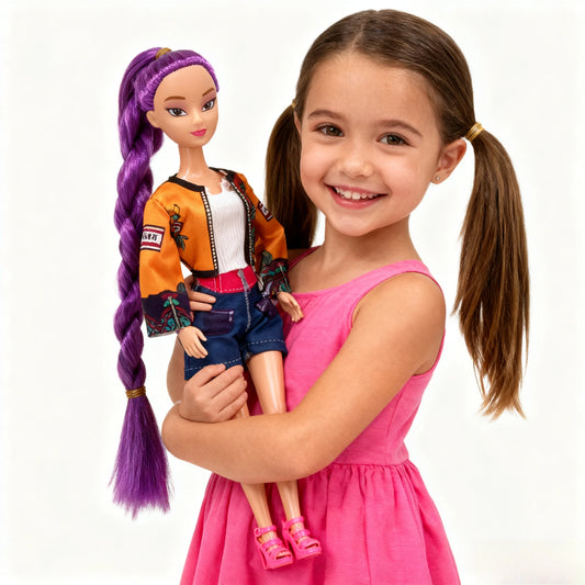 #@HOT Doll Toys Kpop Demon Hunters Action Figure Toy Rumi Mira Zoey Beautiful Princess Baby Girl Dolls Plastic DIY Toy for Girls