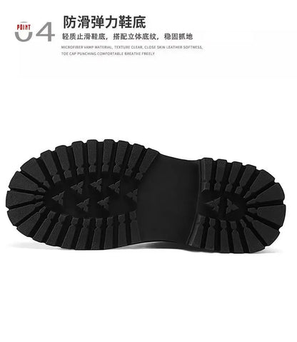 Men's Waterproof Leather Mid-Top Boots for Outdoor Hiking