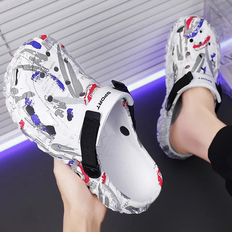 Mens Plus Size Sandals And Clogs Outdoor Water Shoes EVA Insole