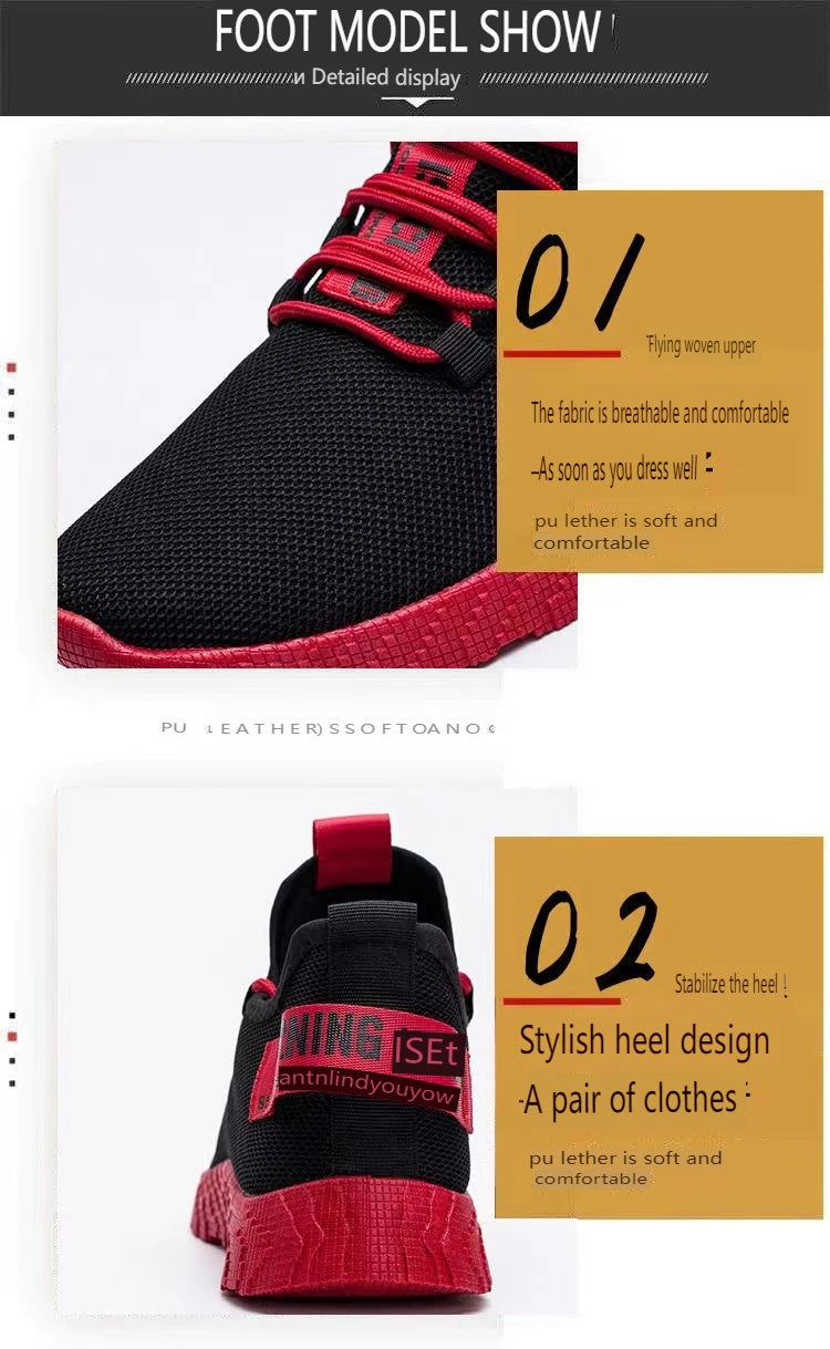 Men's Net Cloth Shoes, Lightweight Breathable Casual Sneakers