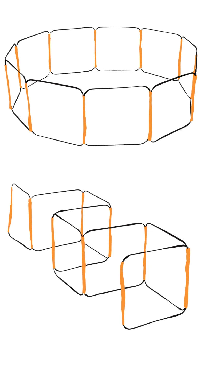 Dual-Purpose Soccer Training Jump Ladder Multifunctional Agility Ladder Speed Training Coordination Footwork Football Equipment