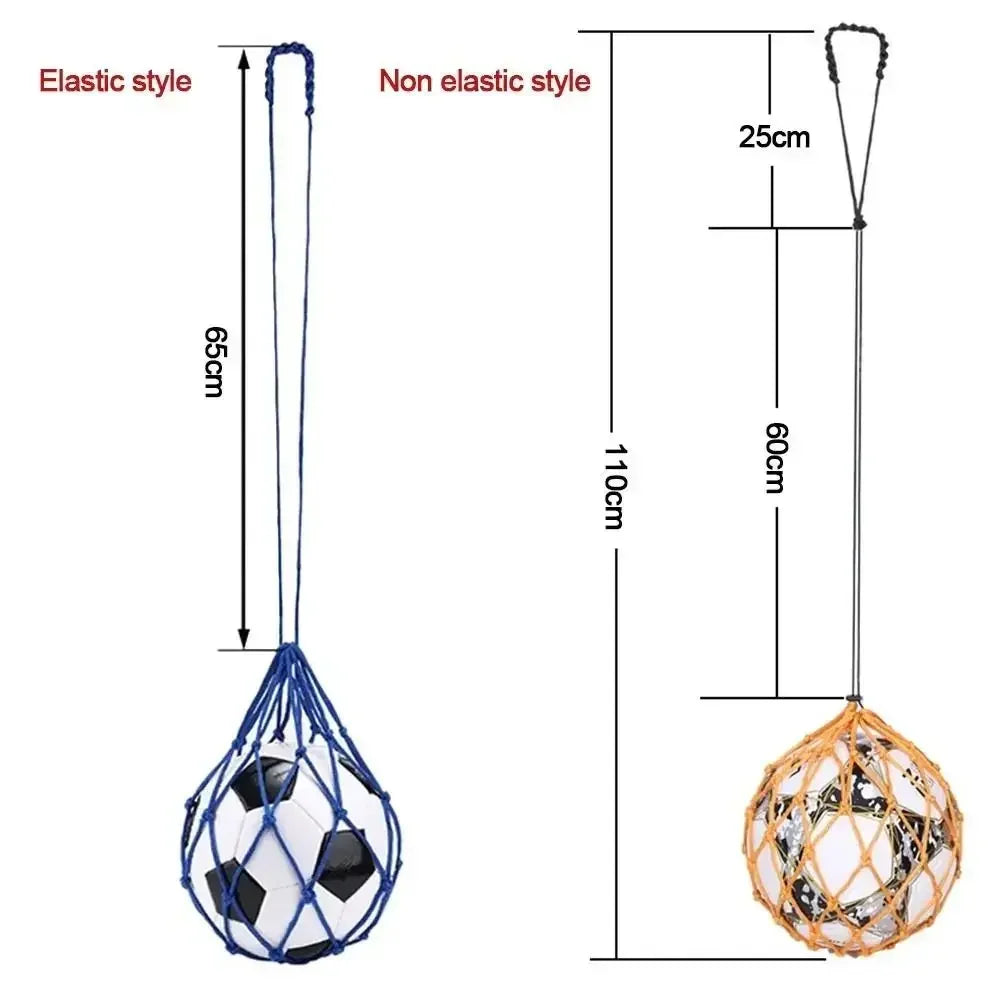 Youth Football Self Trainer Kick Net Pocket Professional Outdoor Sport Nylon Net Soccer Ball Carry Bag Solid Mesh Basketball Bag