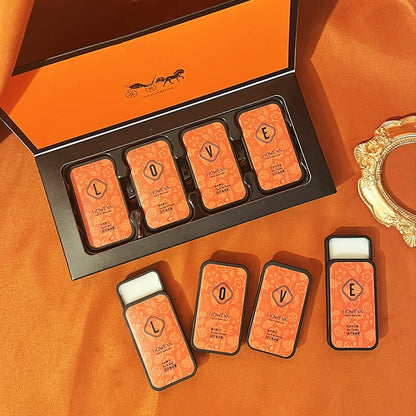 4 Piece Solid Perfume Set, Floral Fruity Scents, Portable