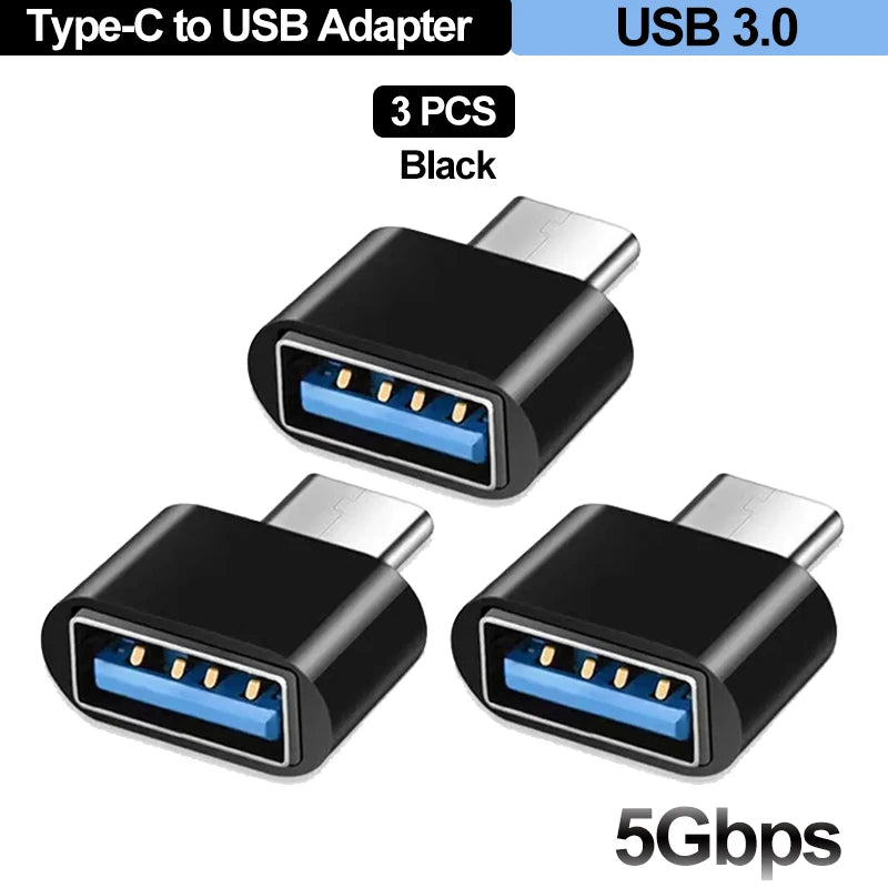 For Mobile Phone USB Female to Type C Male Adapter OTG 15.5CM Long Cable For Xiaomi Samsung S20 Huawei OTG Data Cable Converter