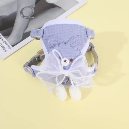 Adjustable Dog Harness With Lead Leash Polyester 120cm