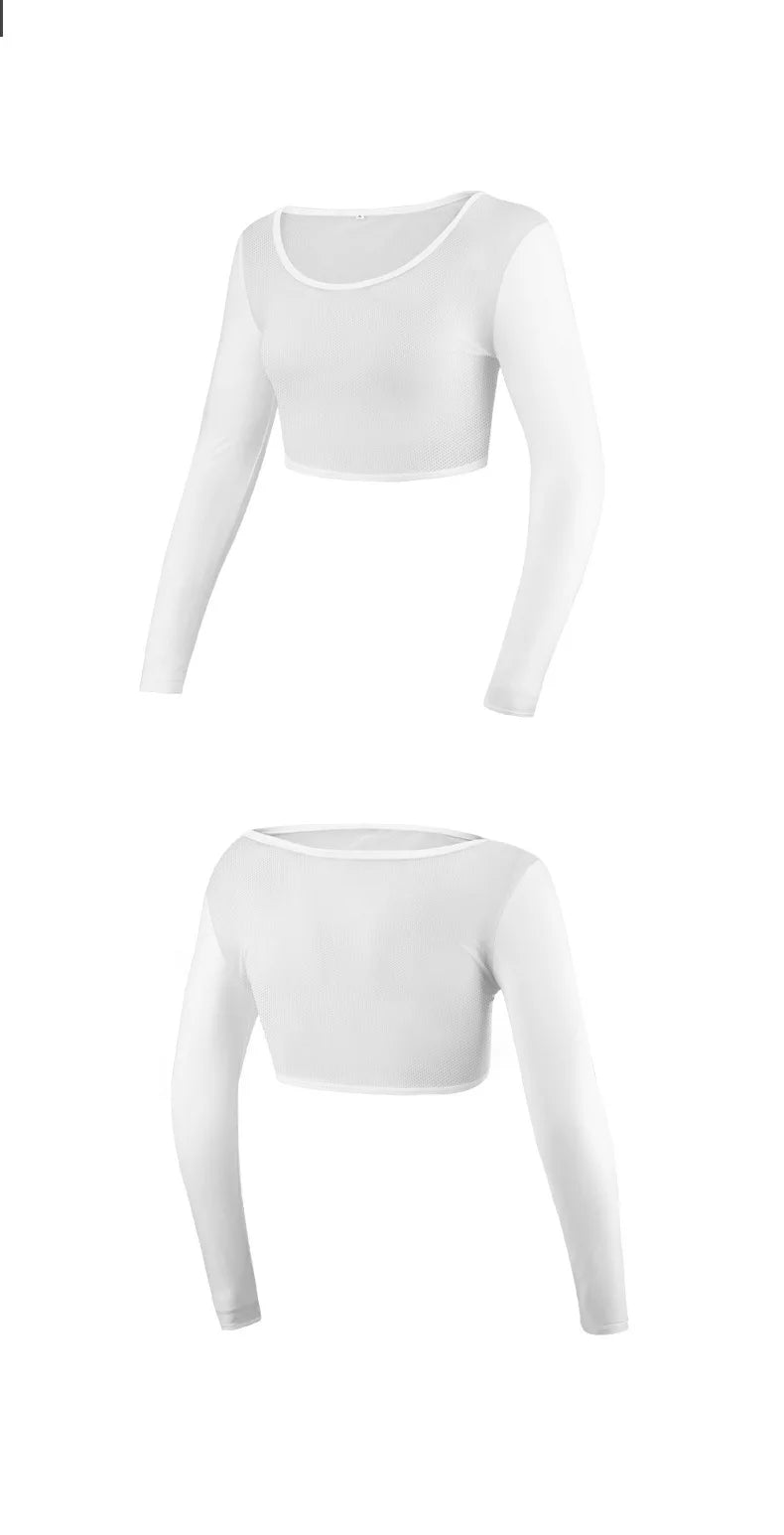 PGM Golf Women's Underwear Ice Silk Cooling Long Sleeve Bottom Shirts Sunscreen Breathable Golf Crop Tops Skin Friendly