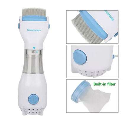 Electric Lice Grabber Comb for Dogs and Cats Stainless Steel and ABS