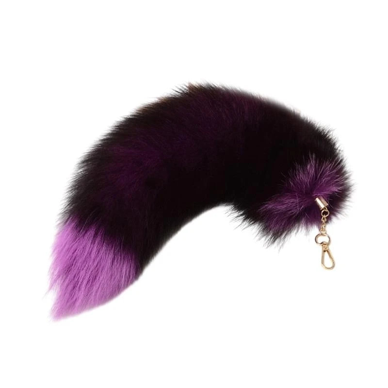 Fluffy Wolf Tail Keyring Charm