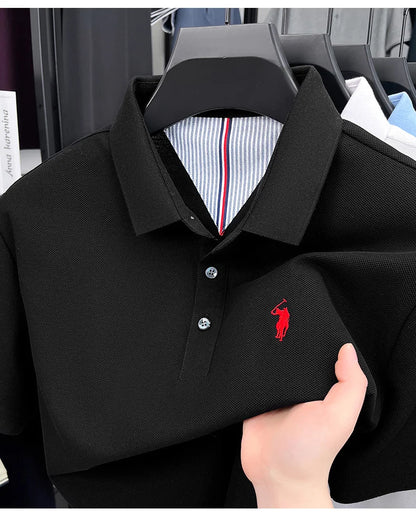 Men's Polo Shirt 100% Cotton Short Sleeve Embroidered