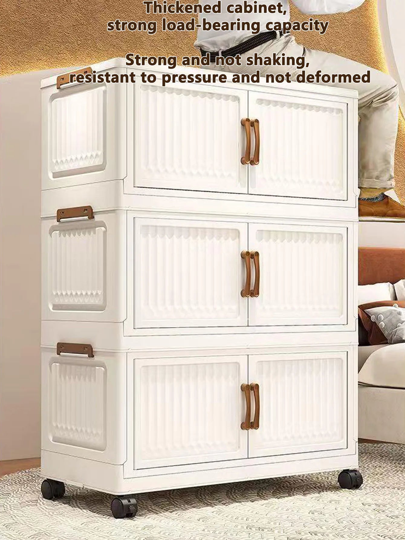 Storage Box, Household Foldable Cabinet, Storage Cabinet for Clothes, Toys, Snacks, Extra-Large Capacity Storage Cabinet, Organizing Box