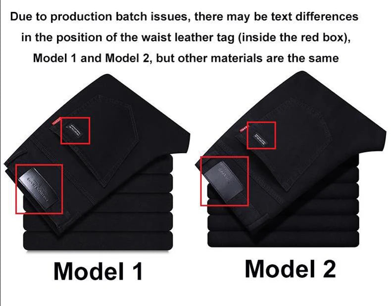 Men's Black Denim Jeans, Straight Leg, Stretch, Casual Work Trousers