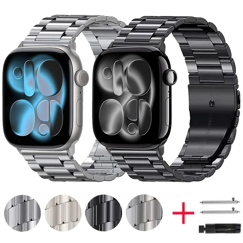 Stainless Steel Metal Strap for Smartwatches (40–49mm)