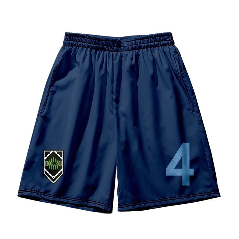 Anime Cartoon Casual Shorts Men Women Blue Lock Soccer Sports Gym Shorts Fitness 3D Printing Quick Dry Board Shorts Summer Male
