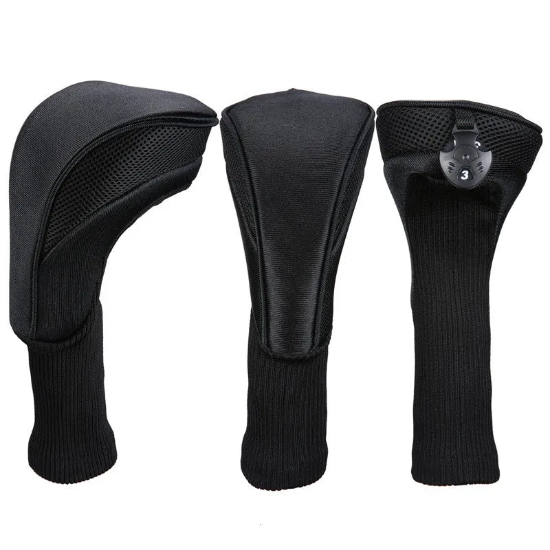 3Pcs/Set Club Heads Cover Soft Wood Golf Club Driver Headcovers Professinal Golf Head Covers Protect Set 5 Colors