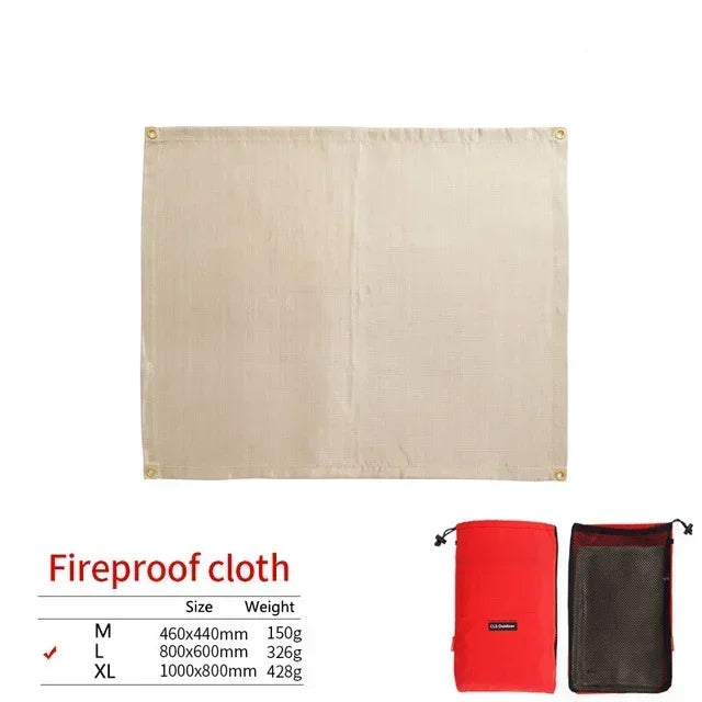 New Outdoor Camping Fireproof Cloth Picnic Barbecue Insulation Mat Flame Retardant High Temperature Fire Blanket Fiberglass Mat