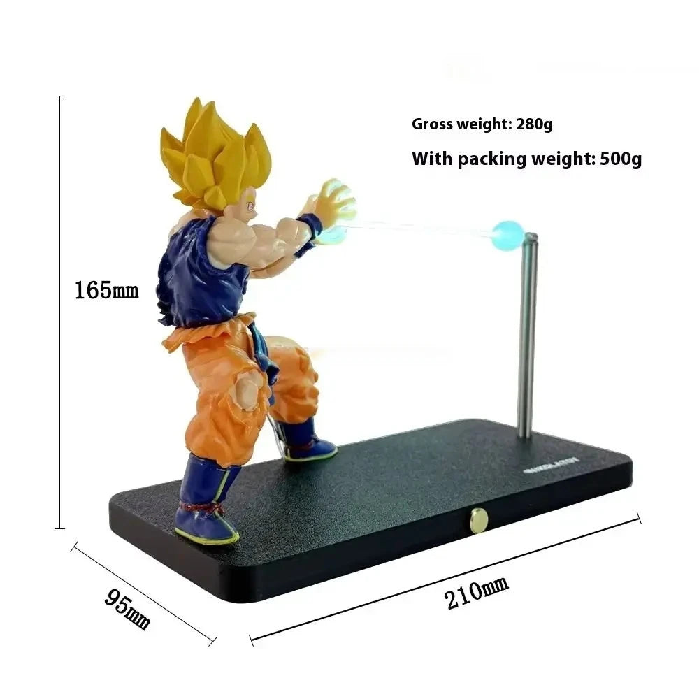 In Stock Dragon Ball Son Goku Light Lamp Model Kakarotto Kamehameha Wave Magnetic Ornament Anime Action Figure Collectible Gift