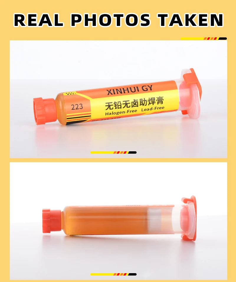 BGA Flux Paste  RMA-223 Lead-free and Halogen-free Soldering Flux  for Mobile Phone Repair Soldering. No-clean, High-activity