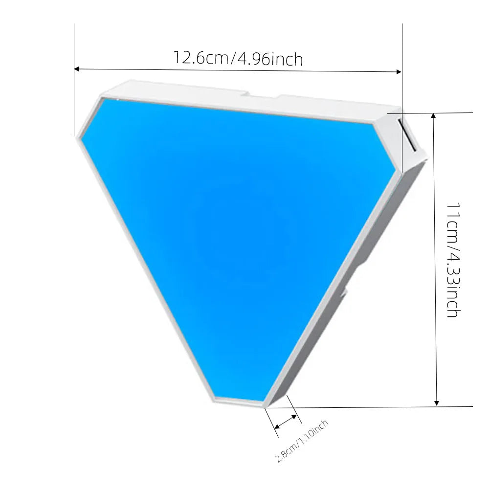 LED Triangular Quantum Lamp – RGB Smart Wall Lamp for Bedroom & Office