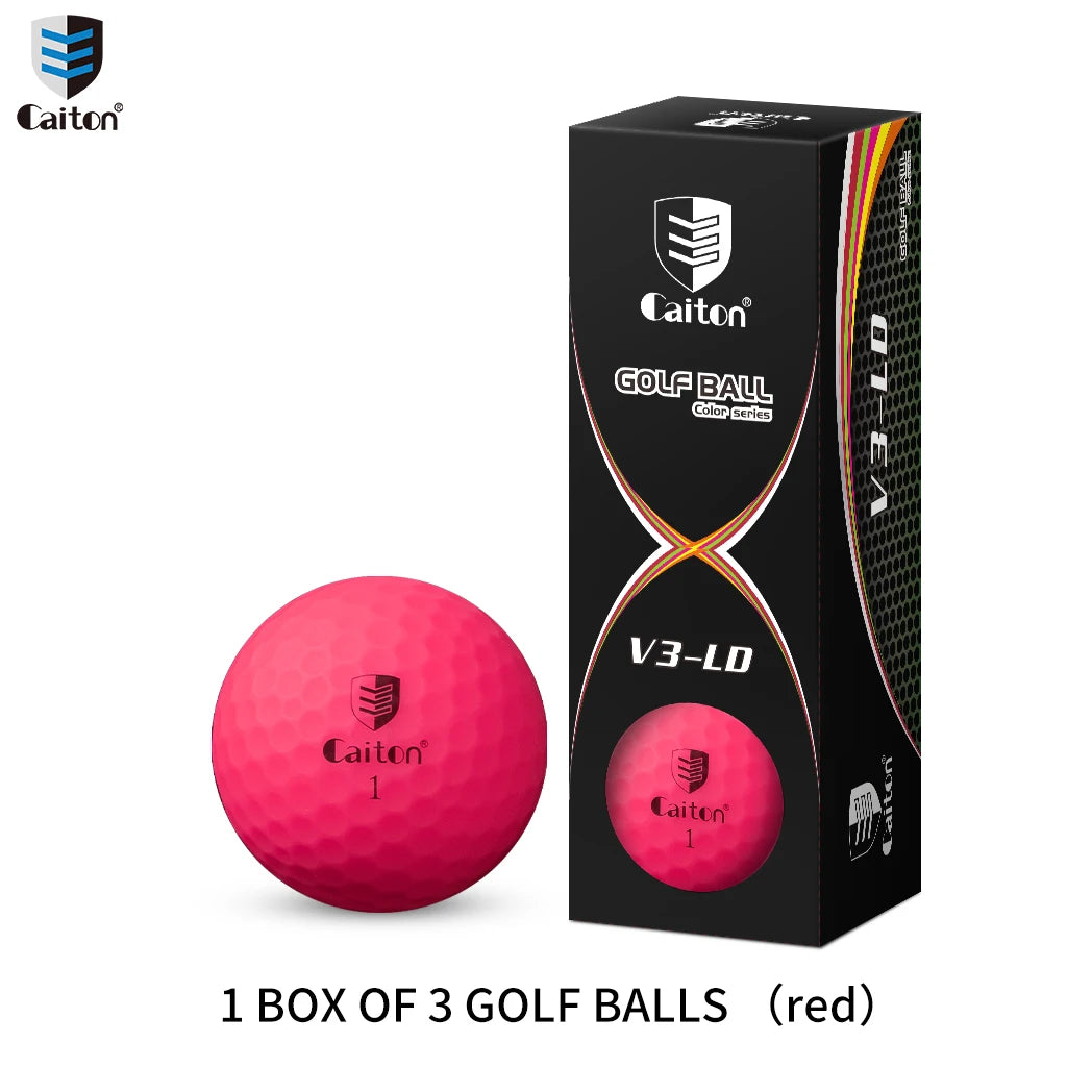 Colored Matte Pro Golf Balls - 12/3 Pcs, High Perf, 3-Layer Struct, 332 Dimple Surf, Soft & Durable Touch, Long Flight Dist.