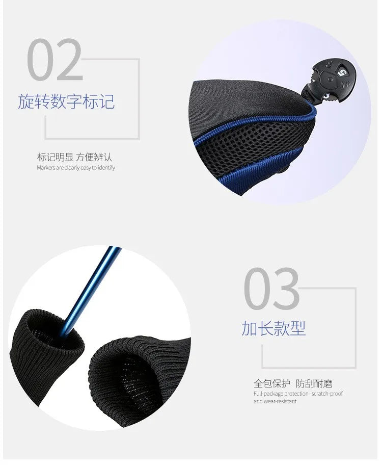 3Pcs/Set Club Heads Cover Soft Wood Golf Club Driver Headcovers Professinal Golf Head Covers Protect Set 5 Colors