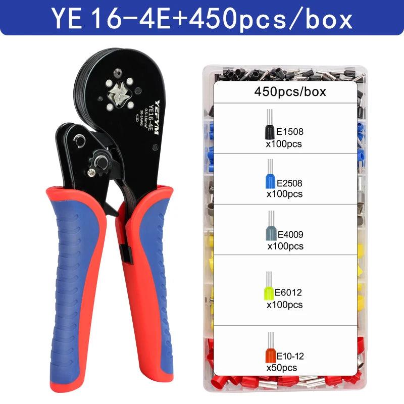 Crimping Pliers Ferrule Sleeves Tubular Terminal Tools HSC8 6-4A/6-6A/16-6E Wire Crimper Household Electrical Sets