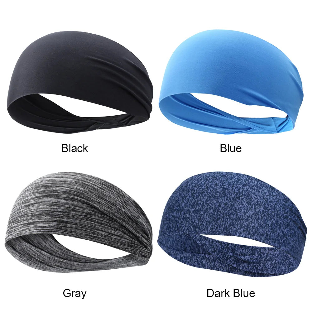 Sports Headband Running Cycling Yoga Gym Tennis Fitness Sweatband Elastic Absorbent Sweat Hair Accessories Sport Sweat Headband