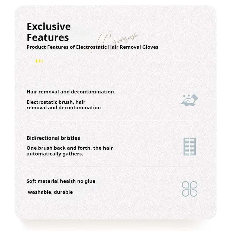 Reusable Pet Hair Removal Glove for Cats and Dogs