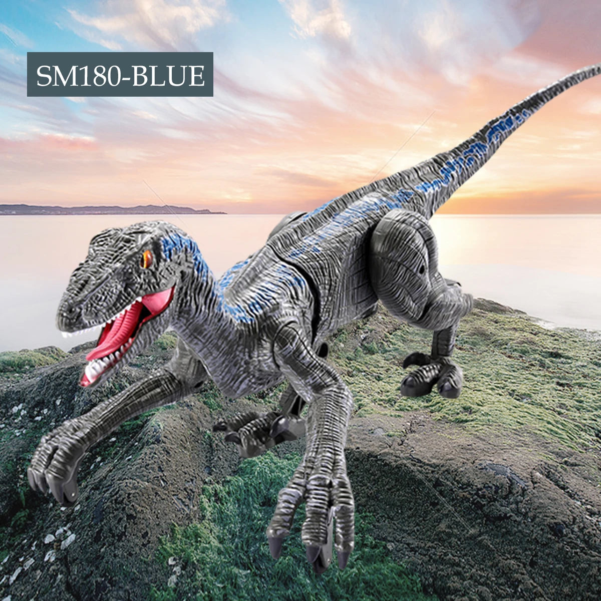 Remote Control Dinosaur Toys, Walking Dino with Light and Sound Velociraptor Tyrannosaurus Rex Spinosaurus Toy Electronic Gifts