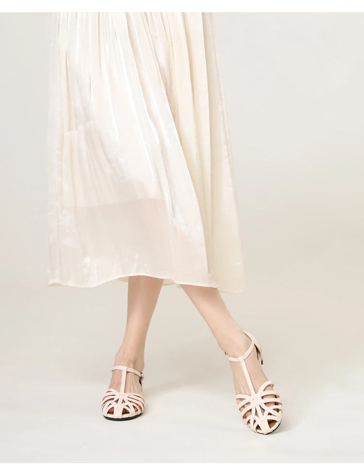 ZAROY Summer Cross Strap Flat Sandals Women Round Toe Ankle Buckle Hollow Casual Roman Sandalia Zapatos De Mujer сандали